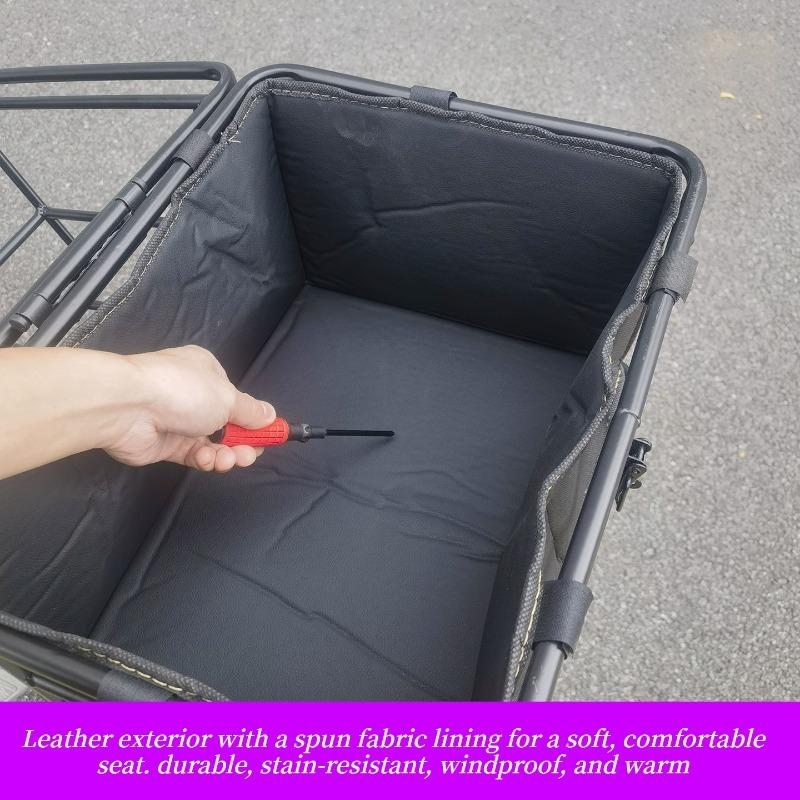 Large Bicycle Rear Basket Dog Carrier with Lock Metal Bike Rack Dogs Carriers Basket for Electric Bike Storage Basket with Liner