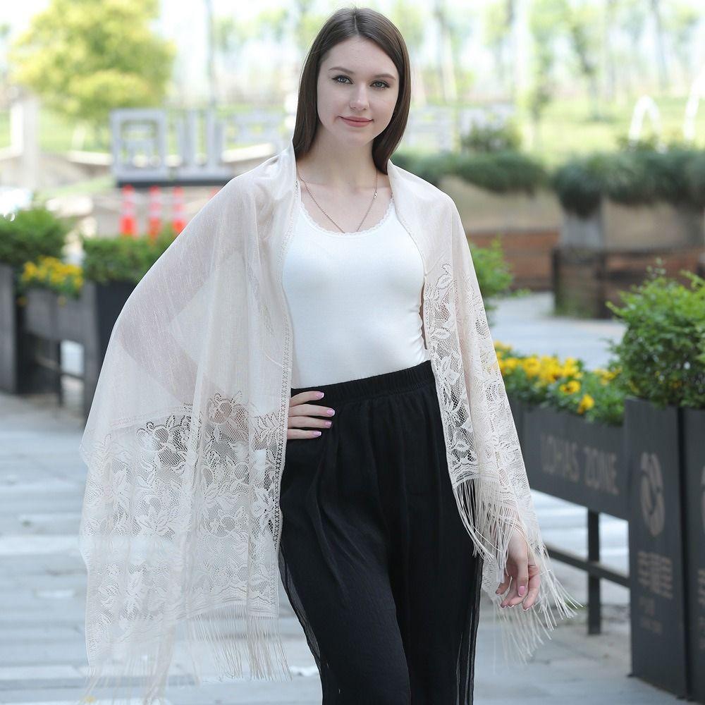 Bridesmaid Shawl Hair Scarves For Female Dress Shawl Bride Shawl Women Scarf Beach Yarn Lace Scarf