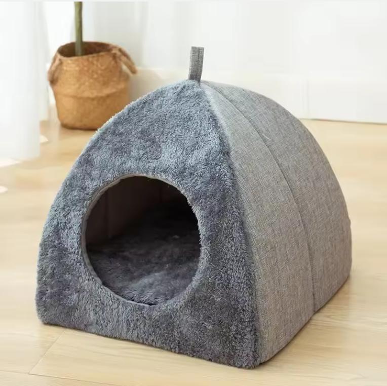 New Triangle Cat Nest Closed Cat House Pet Nest Warm and Thickened Deep Sleep Dog Nest Pet Supplies Closed Cat Bed Cat Tents