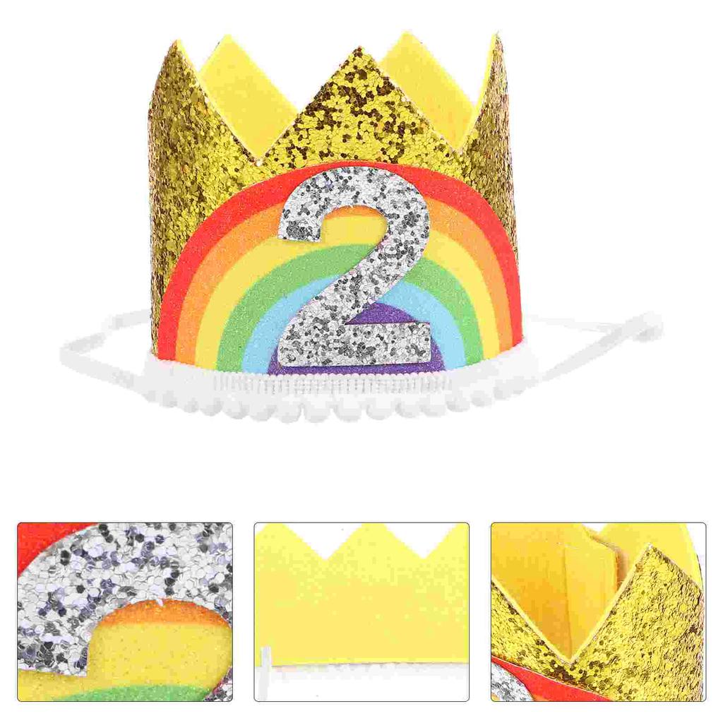 Digitale Baby Geburtstagsparty Hut Mädchen Ausgefallen für Kopfschmuck Vliesstoff Leichtgewicht Mode