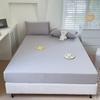 1pc Solid Color Fitted Sheet 100% Cotton Bedsheets Yarn Dyed Bed Cover Breathable Bed Linen sabanas para cama (No Pillowcase)