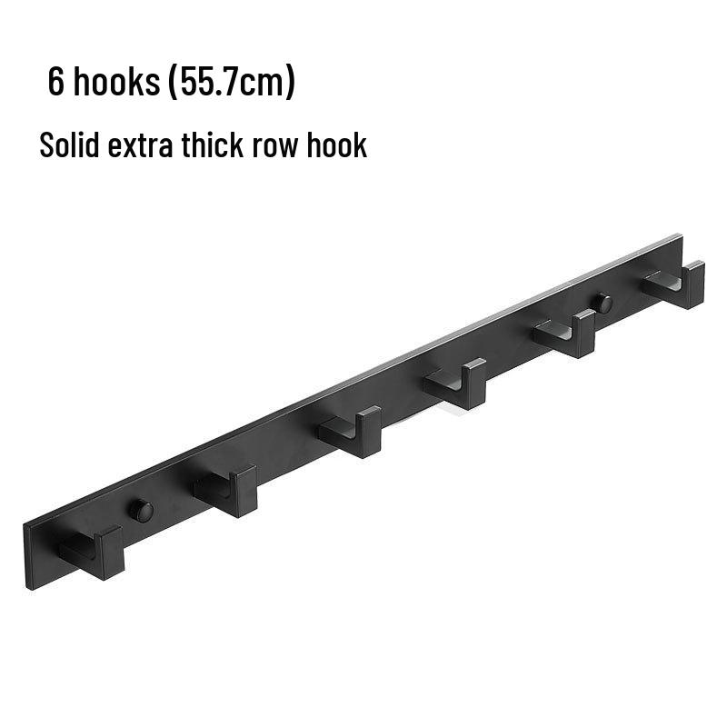 Space-Saving Aluminum Door & Wall Hook for Coats and Hats