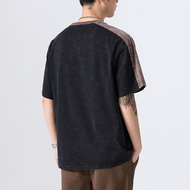 New Summer Heavy Short-sleeved T-shirt for Men's Large-size Clothes, Half-sleeved Thin Shirt