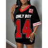 Damen V-Ausschnitt T-Shirt 3D-Druck Oversized Locker Sport-Trikot Kurzärmelig Modisch Streetwear Mehrfarbig Vielseitiges Oberteil
