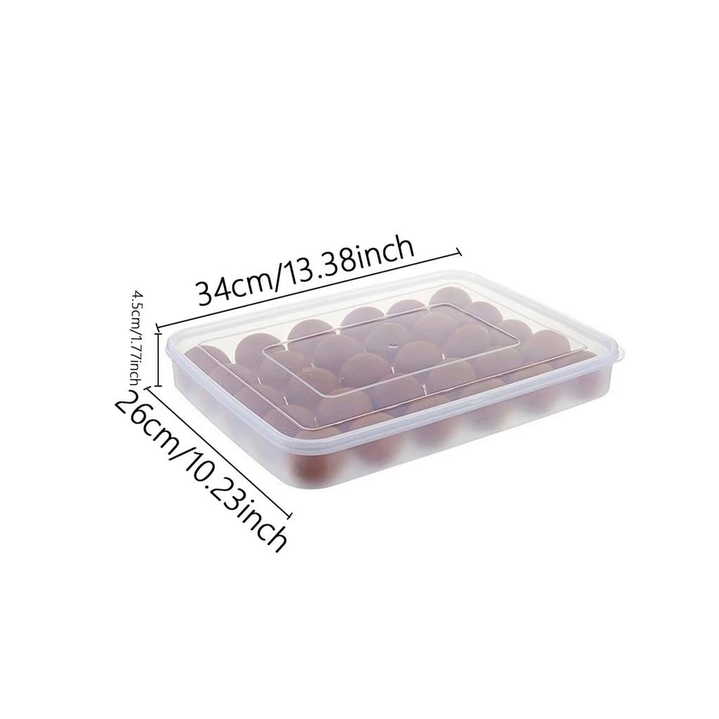 1/2pcs-Egg Storage Box With Lid Kitchen Refrigerator Egg Box Egg Drop Rack Egg Storage Box Fridge Egg Organizer 30 Grid Egg Tray
