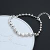 100% Solid 925 Sterling Silver Retro Bracelet for Women Men Vintage Handmade Rose Shape Simple Bracelet Birthday Gift