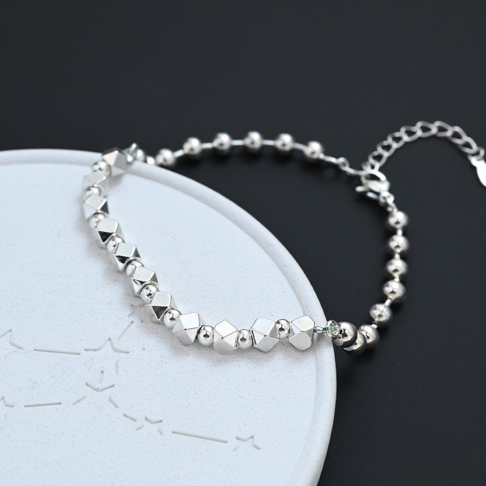 100% Solid 925 Sterling Silver Retro Bracelet for Women Men Vintage Handmade Rose Shape Simple Bracelet Birthday Gift