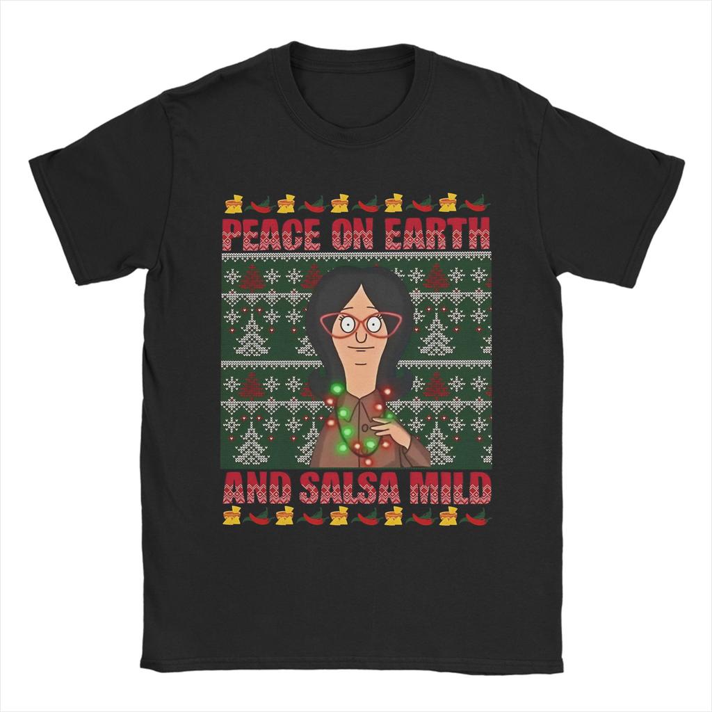 Bobs Burgers Family Shot & Teddy Logo  Tshirts Men Cotton Clothing Casual  Crewneck Short Sleeve