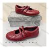Fashion Women's Leopard Flats 2025 New Fashion Vintage Red Outdoor Mary Jane Shoes Lightweight Comfortable Slip on Luxury Ballet Shoes