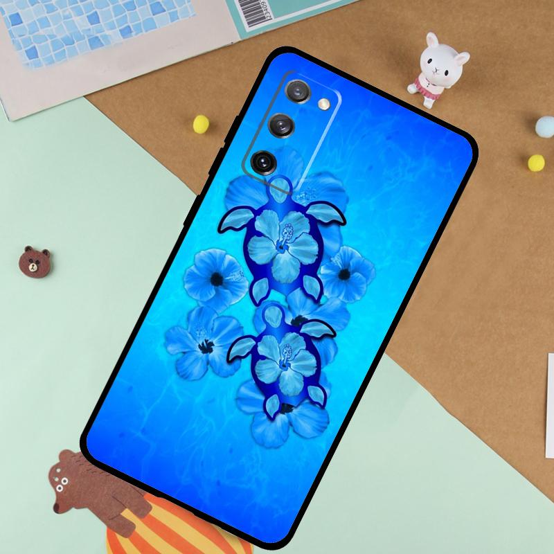 Hibiscus Retro Hawaiian Flower Soft Case For Samsung Galaxy S24 Ultra S9 S10 S20 S22 S23 Plus S21 FE S25 Ultra Funda Cover