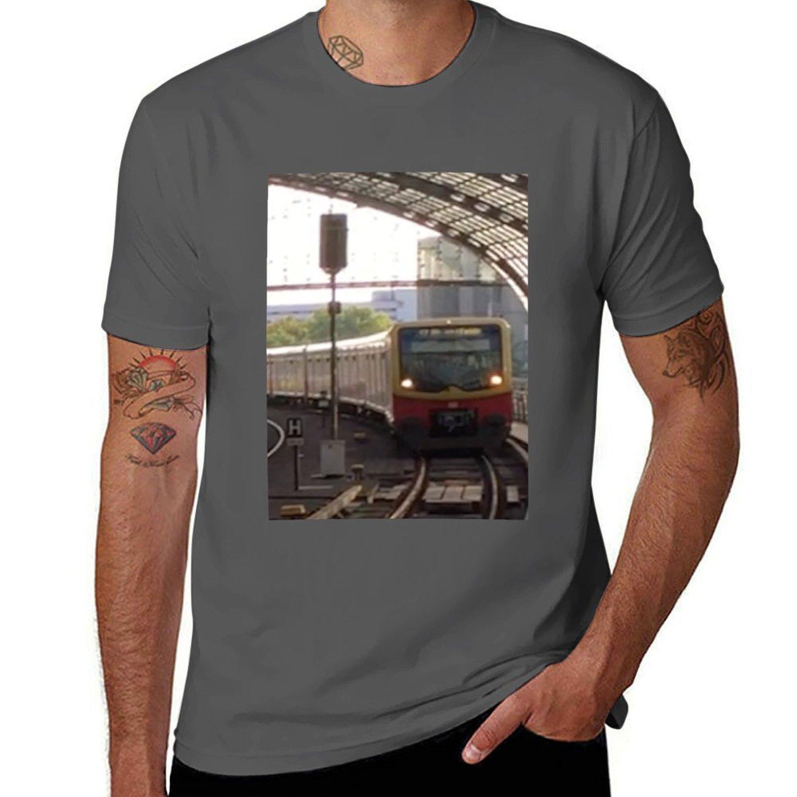 

Немецкий пригородный поезд Футболка футболка мужская 100% хлопок люксовый бренд мужские футболки графическая Футболка 4XL