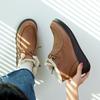 Jisyu Handmade Natural Goat Leather Selt Platform Fur Ankle Boots