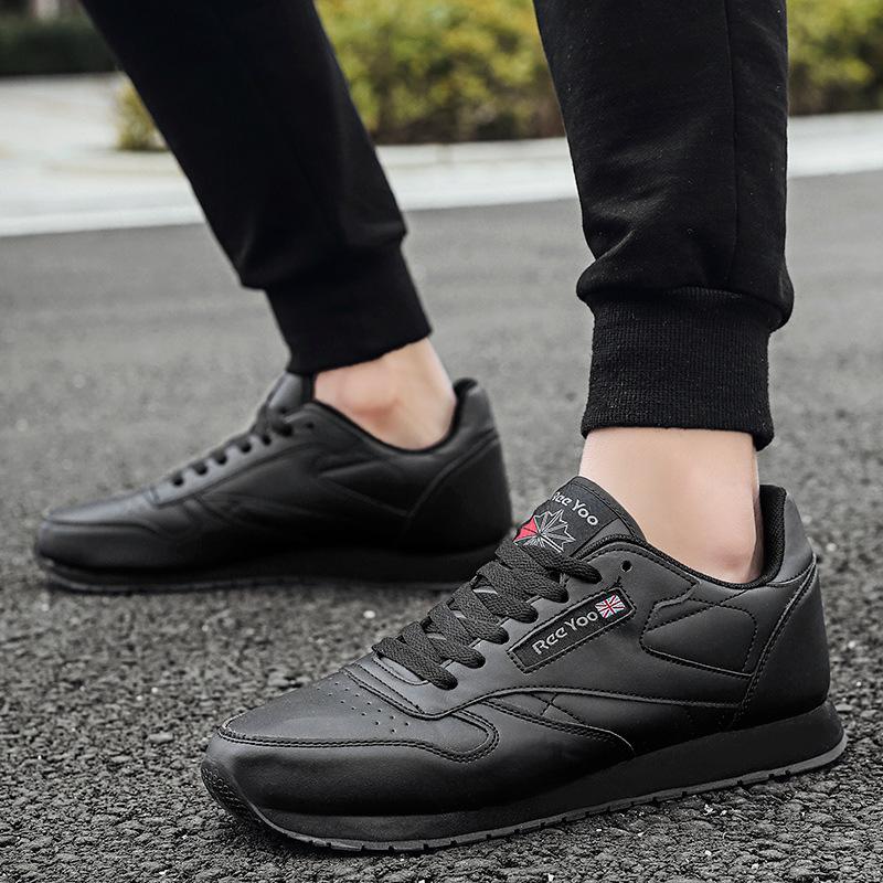 Zapatos de cuero para pareja de primavera y otoño Forrest Gump talla grande zapatillas ligeras para correr zapatillas deportivas