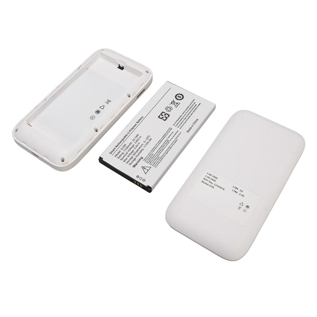 5G WiFi 6 Mobile Hotspot 2.01 Inch Touch Screen 7100mAh Portable Mobile WiFi Router with Sim Card Slot Supports 16 Devices