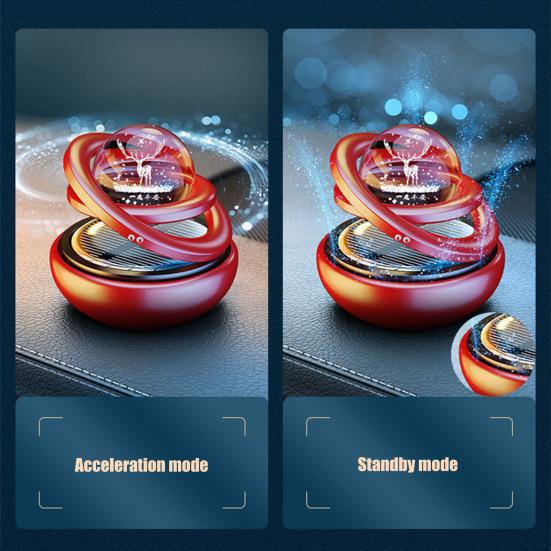 Auto Lufterfrischer Solarbetrieben Rotierender Aromatherapie Diffusor Reinigt Luft Beseitigt Gerüche Dekorativ