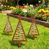 Rust Resistant Metal Stake 3Pcs Rustic Christmas Tree Stake, Weathered Iron Art Xmas Anti-rust Garden Design Decorative Sign for Yard Pathway