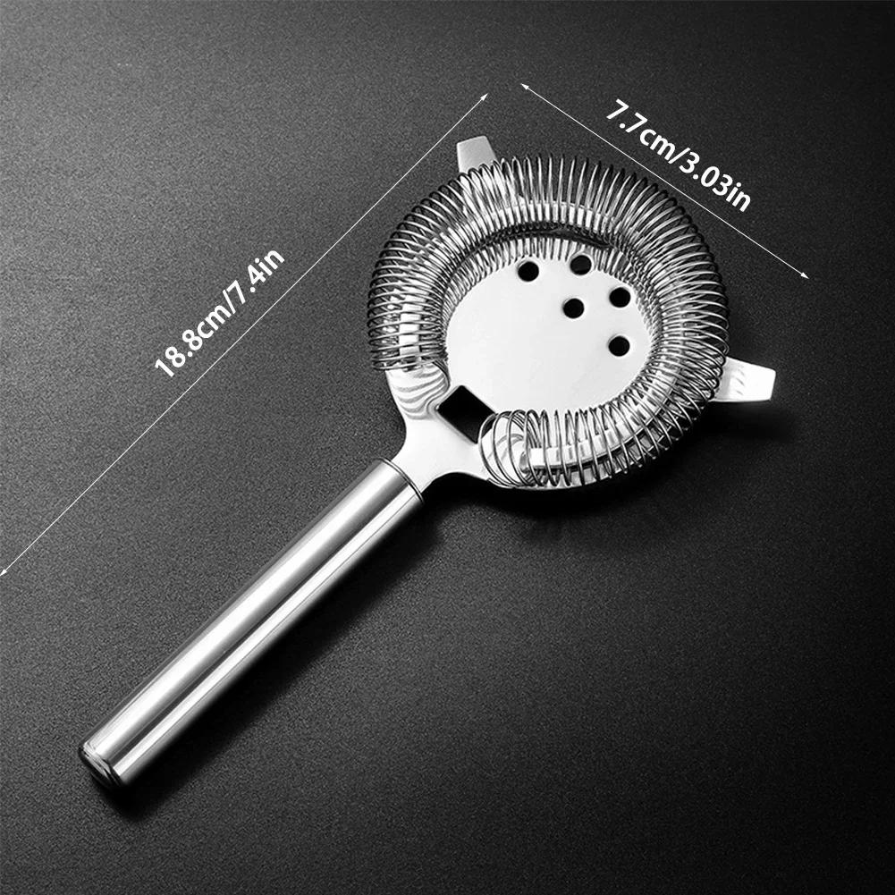 Professional Stainless Steel Martini Cocktail Strainer Shaker Mixed Drink Wine Cup Ice Filter Bar Accessories Gadgets Bar Tools