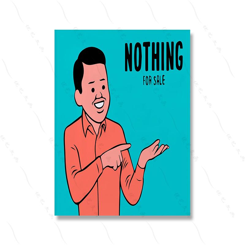 Contemporary Art Funny Cartoon Modern Wall Joan Art Humorous Poster Print Abstract Canvas Painting Living Room Home Decor