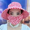 Sunscreen sun hat, mask integrated face cover, dust-proof ultraviolet light outdoor tea picking sun hat, small fragrance and versatile