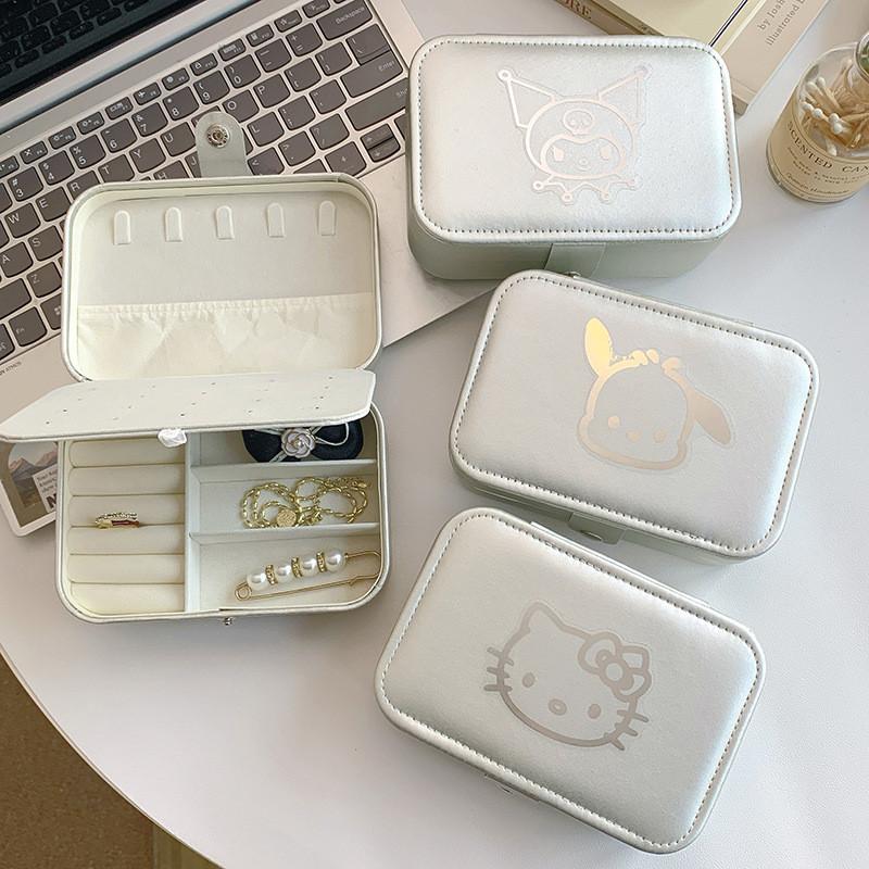 Sanrio Charm Pu Jewelry Box With Soft Hardness For Women And Gift Use