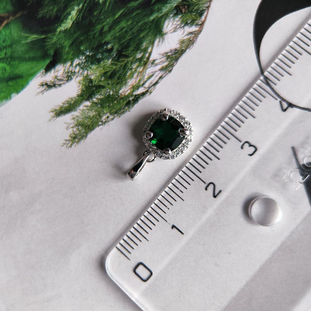 Серебряная подвеска с изумрудом nano 1.115ct (2205401)