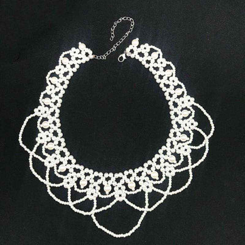 New Fashion Jewelry Chains Imitation Pearl Necklaces for Women Party Wedding Bride Necklace