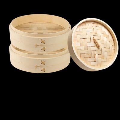 Traditionelle Bambus-Dämpfkörbe & Deckel