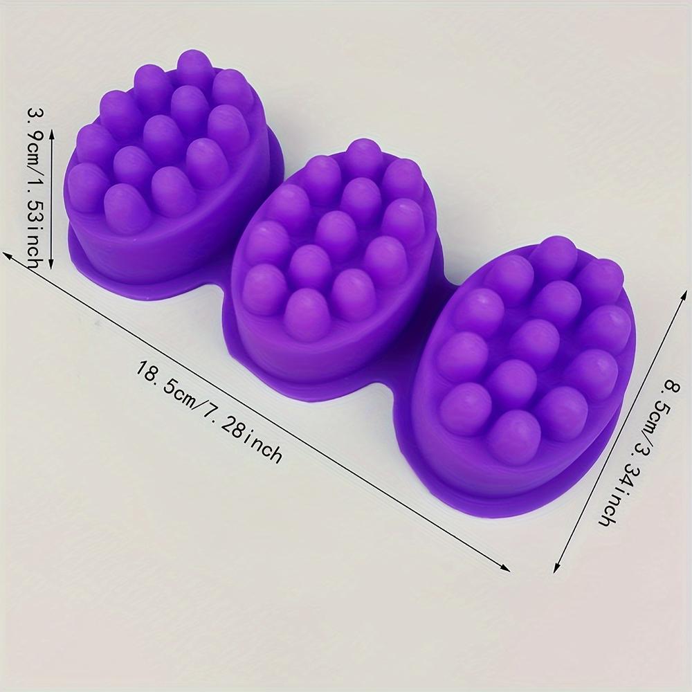 

1/3 шт. - 3D силиконовая форма для мыла ручной работы, инструменты для изготовления массажной мыльной плитки