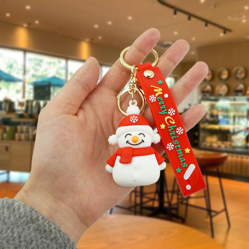 

Рождественский брелок Санта Клаус Милый олень Резиновое украшение Праздничный аксессуар Сумка Snowman
