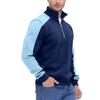 Men's Colorblock Half Zip Stand Collar Sweatshirt Men's Sports Large Size Casual Stand Collar Sweatshirt