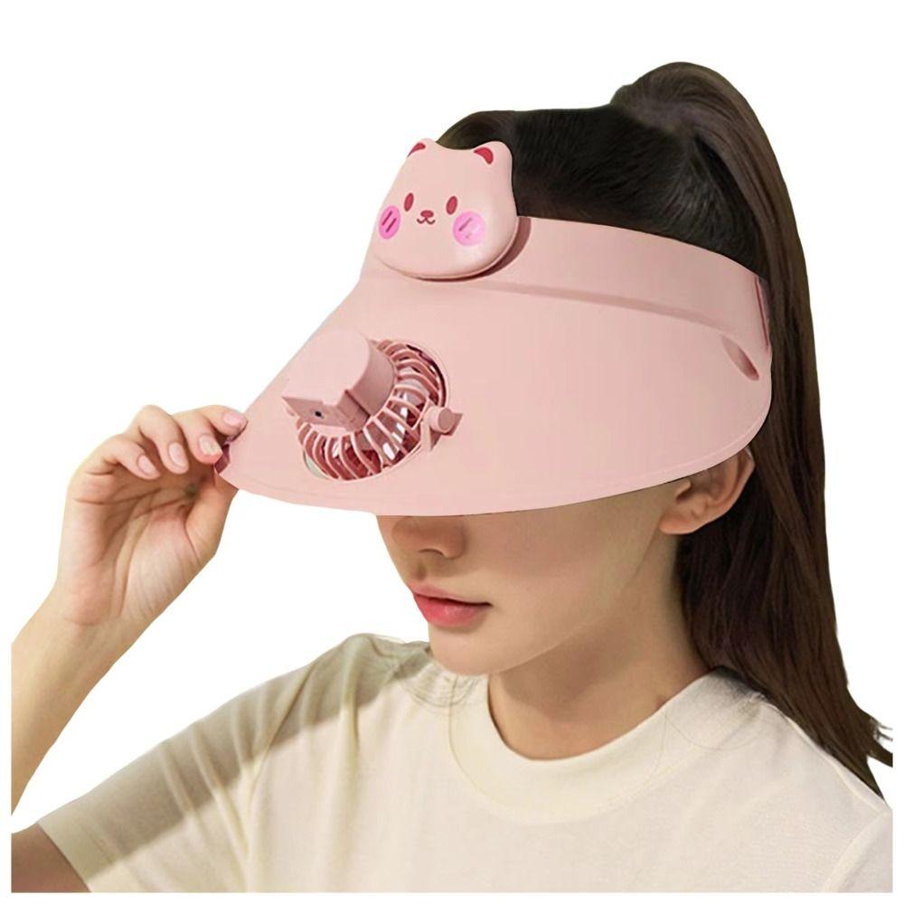 Cappello Ventilato Solare con Protezione Solare Visiera Portatile Cappello da Pesca Clima Caldo