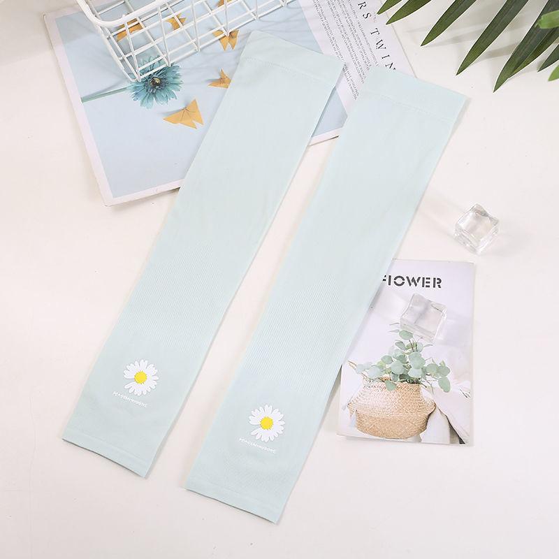 Daisy Sunscreen Ice Sleeve Female Ins Breathable Uv Arm Sleeve Male Ice Silk Sun
