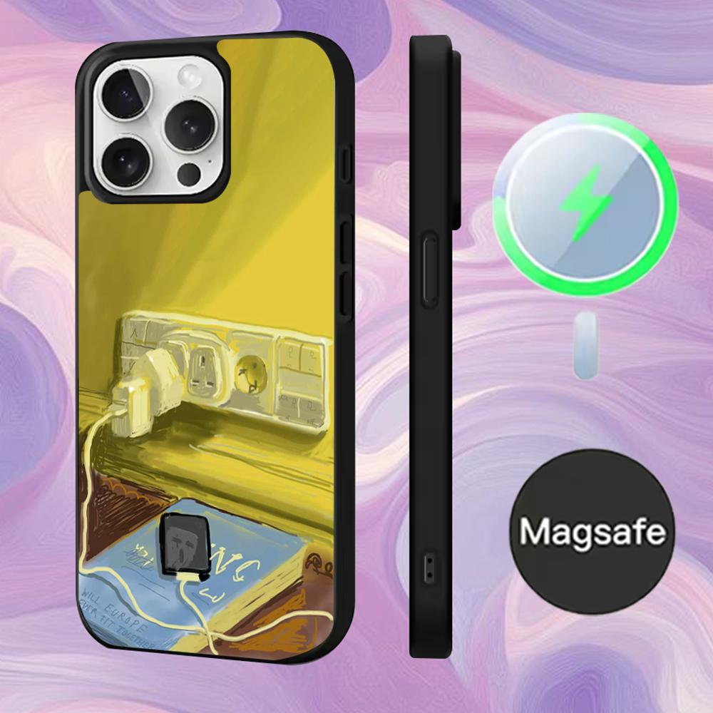 Art D-David Hockney Paintings Phone Case For iPhone 16,15,14,13,12,11,Pro,Max,Plus,Mini,Magsafe,Magnetic Wireless Charging Case