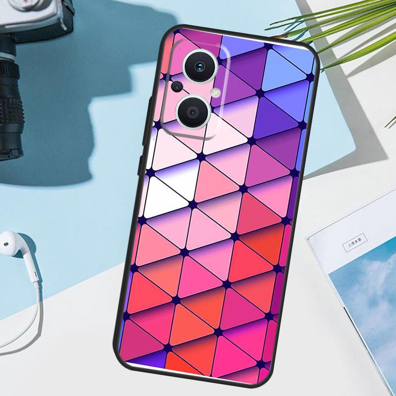 Geometric Abstract Crystal Cover For OPPO Reno 14 Pro 10 11 12 13 14F 13F 12F 11F 7 8 Lite OPPO Find X9 X6 X5 X8 Pro Case