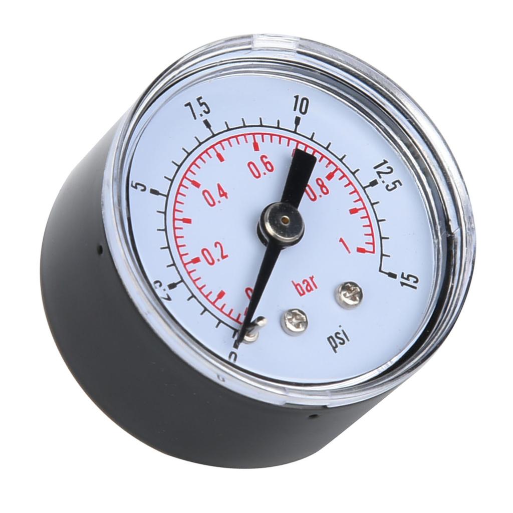 Mechanical Pressure Gauge for Air Oil Water 1 8inch BSPT Back Connection (0 15psi 0 1bar)