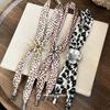 Herbst Winter Retro Stoff Harz Leopardenmuster Blumenmuster Halskette, Hochwertiges Nischen-Personalisiertes Mode-Schlüsselbein-Kettchen