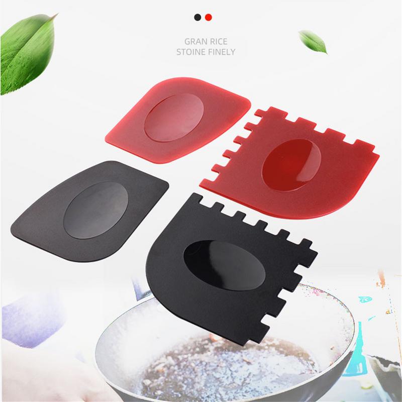 Cast Iron Pan Scraper Grill Pan Scrapers Oil Stain Cleaner Scraper Frying Pan Cleaners Striped Cookware Cleaning Tool For Pans