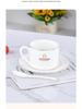 Luxurious Bone China Gold Rim Coffee Cup & Saucer Set - Pure White Ceramic English Style for Hotels and European Coffee Service