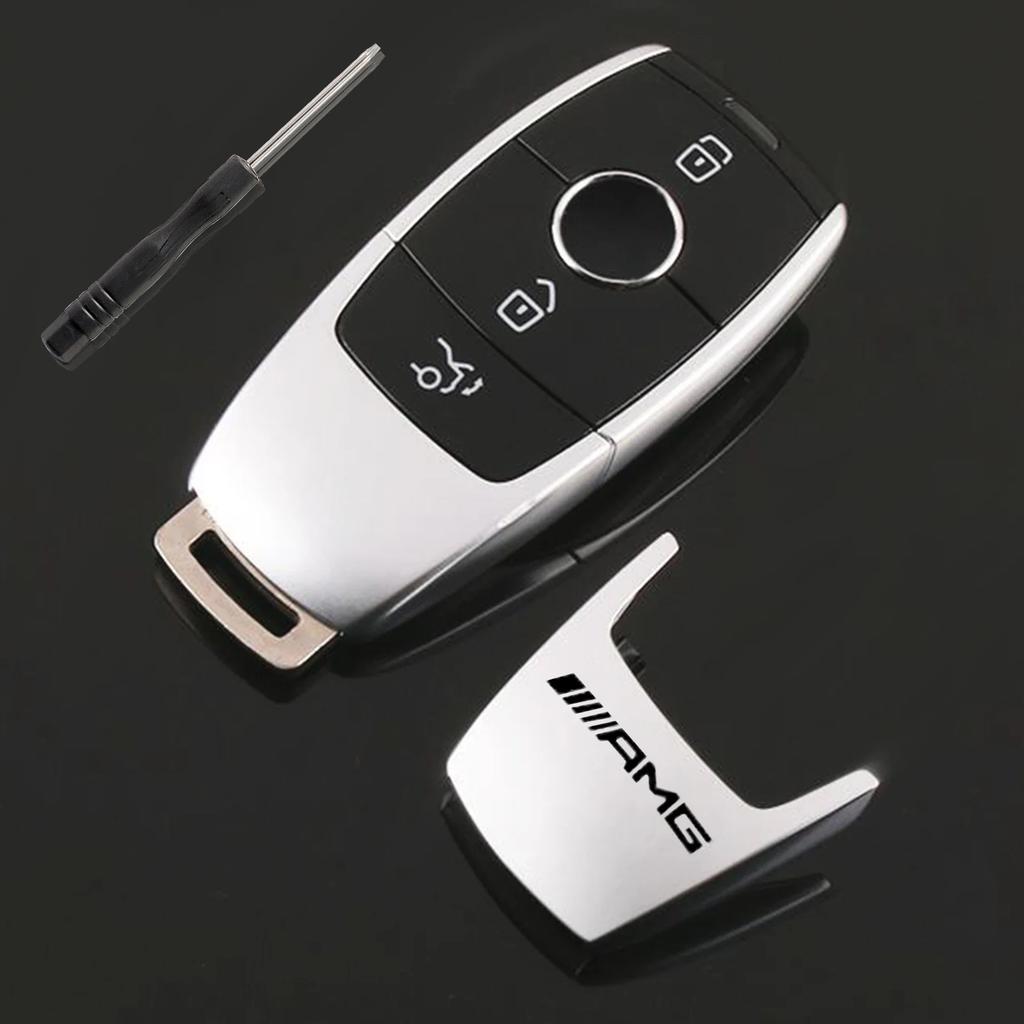 Car Key Remote Accessories Key Case Shell Protective Cover Refit Sticker For Mercedes Benz W204 W205 W211 W212 AMG Smart Fortwo ZSY5