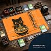 Cartoon Black Cat Eat Ramen Mouse Pad Playmat 24"X14" MTG TCG Office Desk Mat for Work Game PC Laptop Rug Carpet MousePad