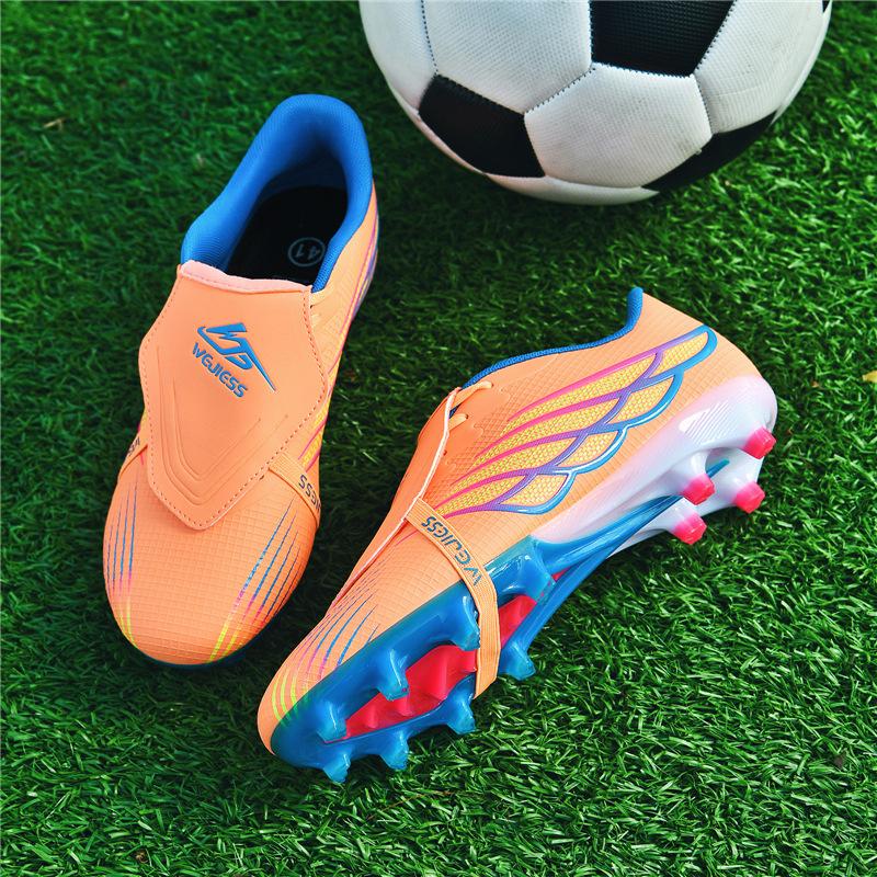 

High-top football shoes, men s and children s broken nails, adult flat long nails, student competition training shoes 45 помаранчевий