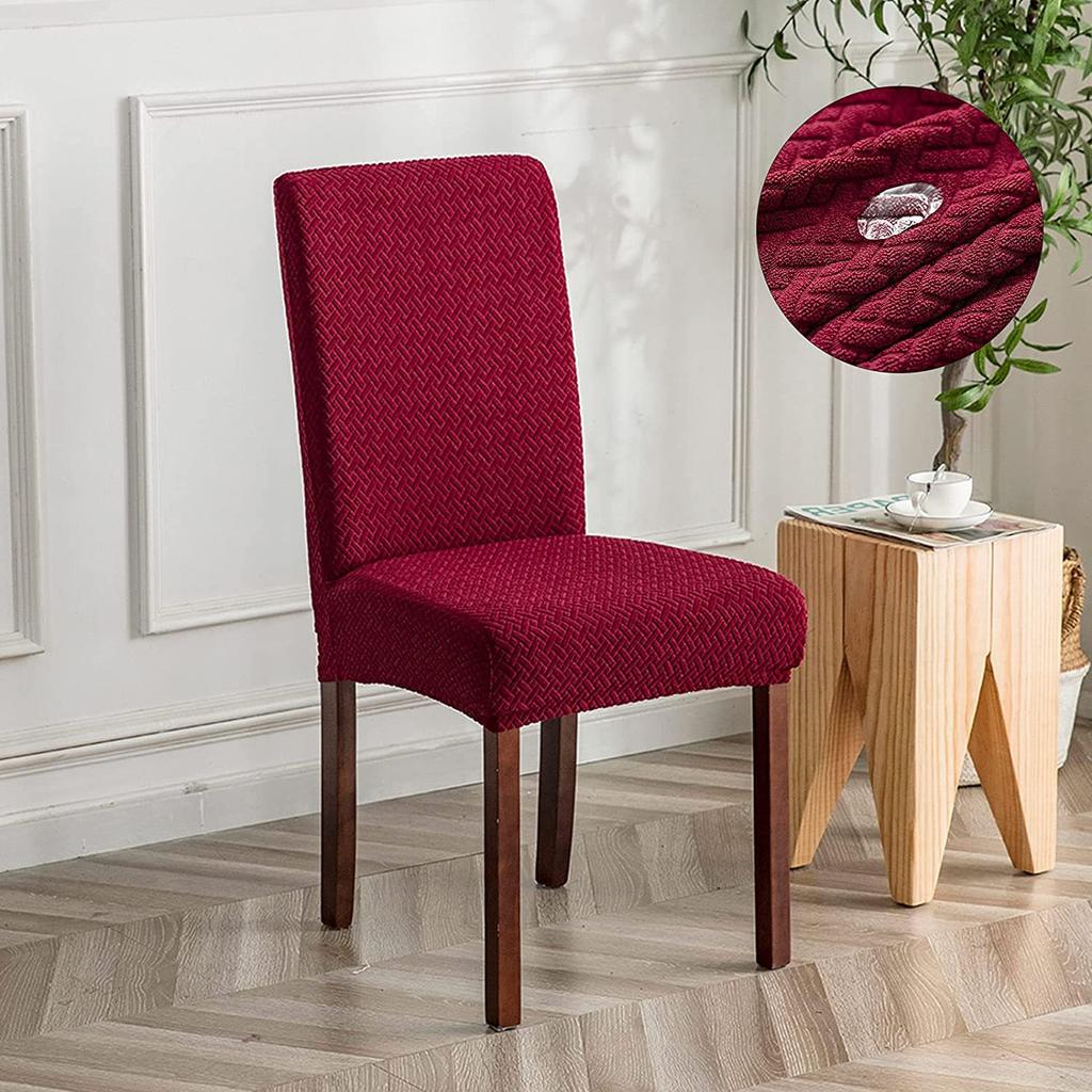 Waterproof Long Checked Jacquard Chair Cover for Home Chair Cover for Four Seasons Universal Chair Cover for Home Dining Chair Cover