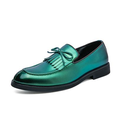 Módní střapec Ležérní kožené boty Pánské navlékací mokasíny Britský styl Brogue Boty Muži Yuppie Formální kožené Pánské společenské boty