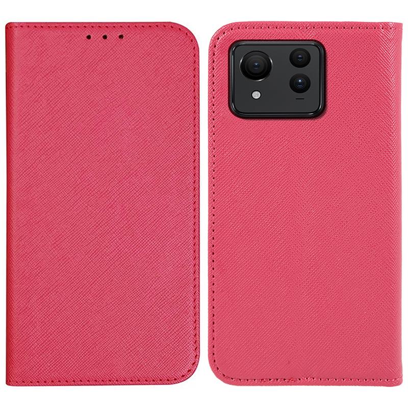 

Для Asus Zenfone 11 Ultra 5G Чохол Текстура Хрест Шкіряний Чохол для Телефону Pink