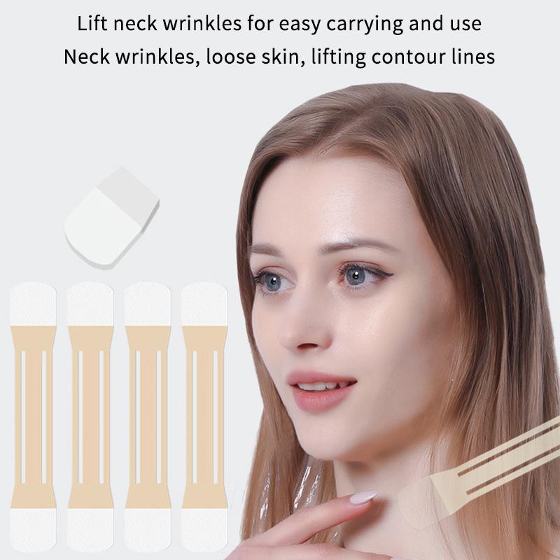 Invisible Neck Lifting Bandage – Anti-Wrinkle V-Shaped Facial Adhesive Tape for Skin Tightening and Double Chin Reduction