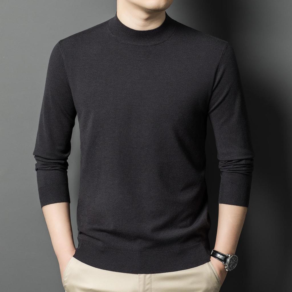 Men's Autumn/Winter Thick Wool Half-High Collar Sweater