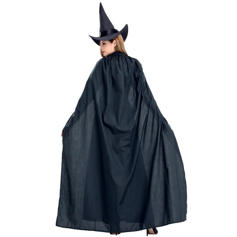 Black Witch Stylish Dress For Women Including Hat And Cloak For Role Play And Fun Halloween