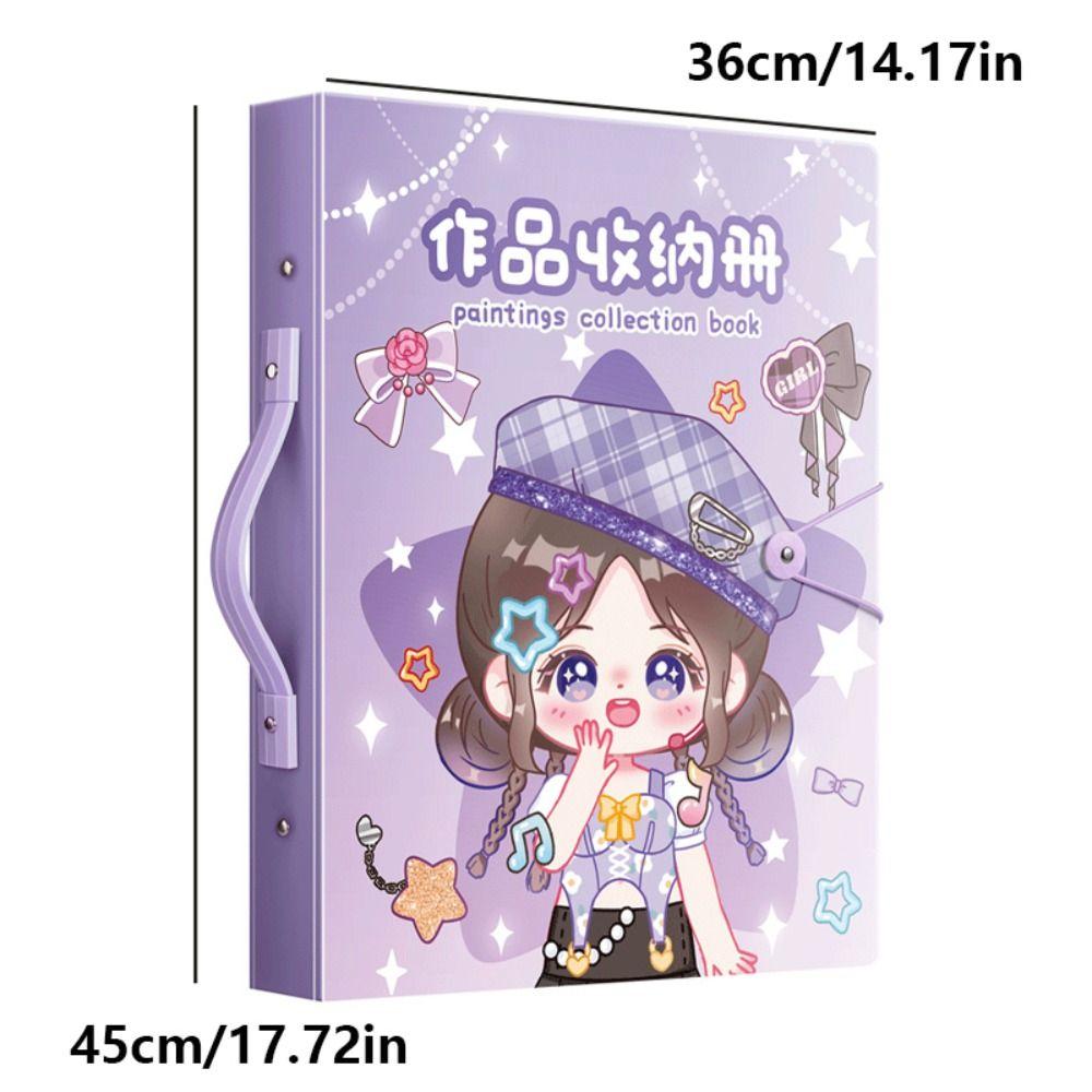 Loose-leaf File Folder Astronaut/Girl Picture Album Drawing Paper Organizer Student Gift