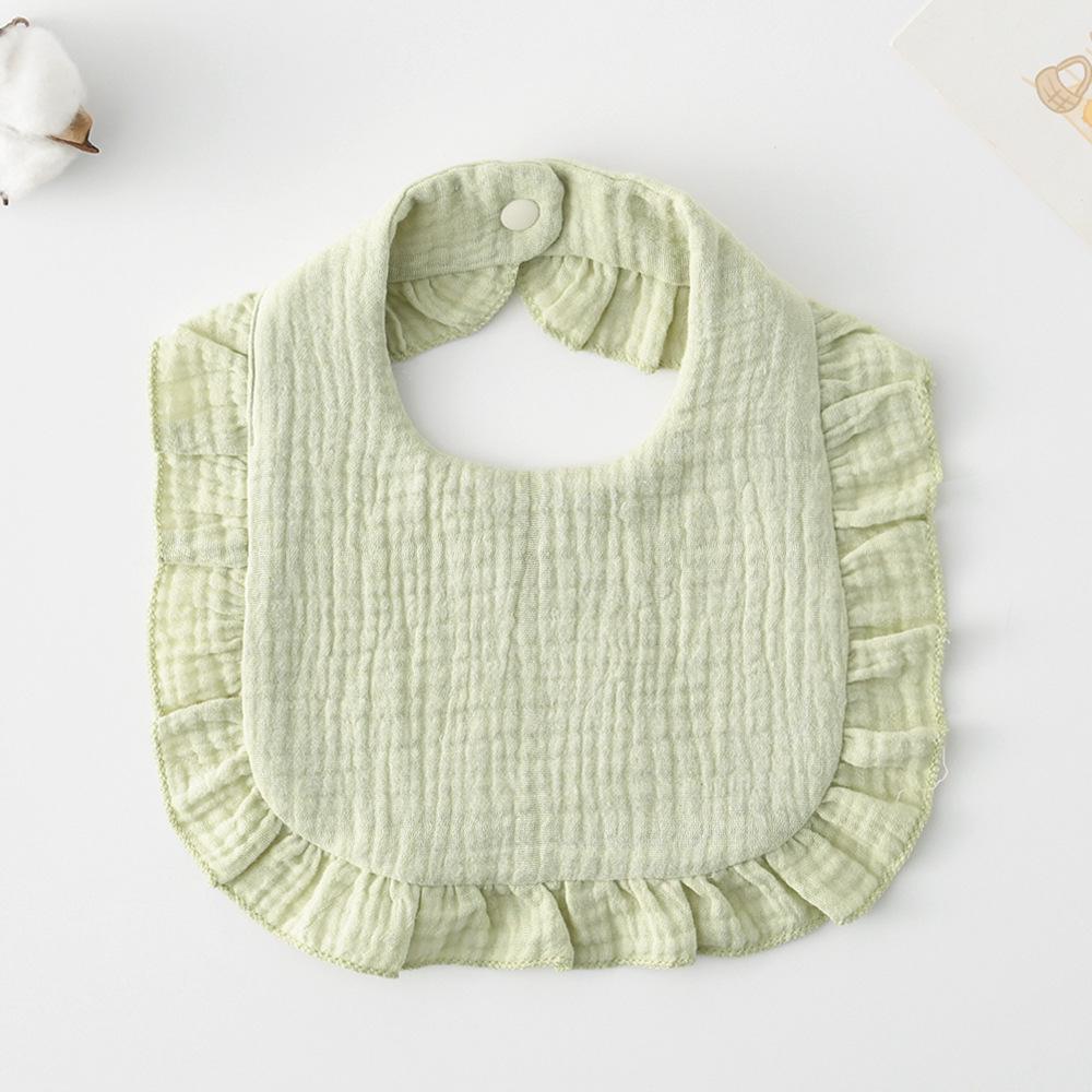Ruffle Baby Drool Bibs: Pure Cotton Printed Lace Bibs