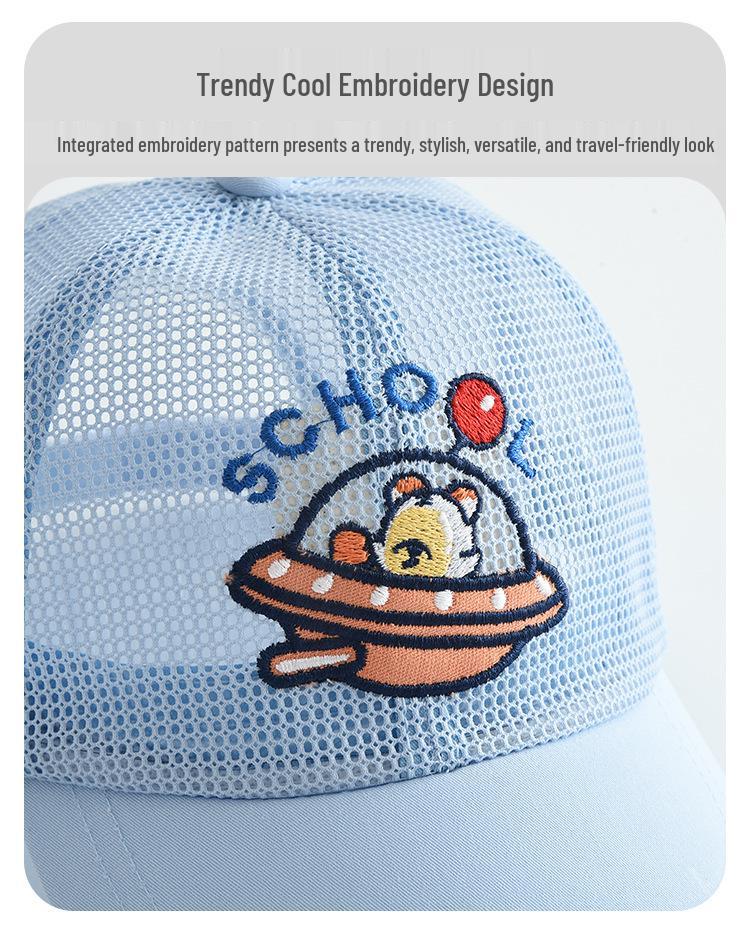 Cartoon Netz Baseballkappe für Kinder: Atmungsaktive Sonnenschutzmütze